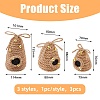 DICOSMETIC 2pcs 2 styles Jute Cord Handmade Knitting Crochet Artificial Honeycomb DJEW-DC0001-06-2