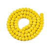 Opaque Solid Color Imitation Jade Glass Beads Strands LS-EGLA-A044-P6mm-D04-3