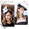 CHGCRAFT 3Pcs 3 Colors Linen Teardrop Fascinator Hat Base for Millinery AJEW-CA0002-77-6