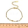 304 Stainless Steel Pave Clear Cubic Zirconia Link Chain Bracelets for Women SA-CBAABBA-07B-G-3