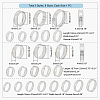 Unicraftale 24Pcs 24 Style 201 & 304 Stainless Steel Grooved Finger Ring Settings STAS-UN0044-15-3