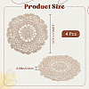 Handmade Cotton Lace Cup Coasters AJEW-GF0008-84B-2