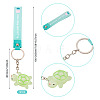 3Pcs PVC Tortoise Pendant Keychains KEYC-TADJ0001-02C-3