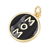 Mother's Day Brass Enamel Pendants KK-L251-02G-C-3