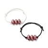 2Pcs 2 Colors Sport Theme Acrylic Beaded Bracelet BJEW-JB08558-04-1