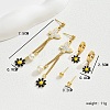 3 Pair Sweet Butterfly Daisy Tassel Stainless Steel Earring Sets TZ3748-5