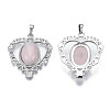 Natural Rose Quartz Pendants G-S274-12J-3