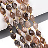 Natural Black Sunstone Beads Strands G-N342-35-8x6-08-1