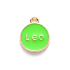 Alloy Enamel Pendants ENAM-S124-01B-06G-3