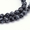 Natural Snowflake Obsidian Round Bead Strands G-J303-09-6mm-3