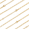 10Pcs 667 Stainless Steel Paperclip Chain Necklaces NJEW-BBC0001-48B-G-1