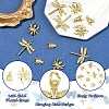 6Pcs 3 Styles Brass Pendants KK-YW0004-44-5