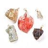 Natural Mixed Gemstone Pendants PALLOY-JF00914-1