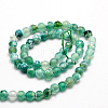Faceted Natural Agate Round Beads Strands G-E319C-6mm-05-3