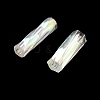 10G Ceylon Glass Twist Bugle Beads SEED-L012-01I-4