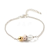 Natural Gemstone Links Bracelets BJEW-JB07793-02-1