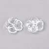 4-Petal Transparent Acrylic Beads X-TACR-R135-01-2