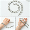 1Pc Zinc Alloy Pave Square Clear Glass Tennis Necklaces for Womem NJEW-SP0001-07S-3