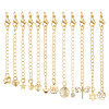 12Pcs 12 Styles Brass Chain Extender KK-ME0004-24-1