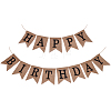 1 Set Word Happy Birthday Linen Hanging Banners Flags AJEW-SP0001-51B-1