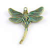 Dragonfly Zinc Alloy Big Pendant Rhinestone Settings LS-PALLOY-R065-090-FF-2