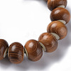 Yellow Sandalwood Mala Bead Bracelets BJEW-N010-011A-2