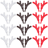 30 Pairs 3 Colors Plastic Snowman Hand Branch Antler AJEW-GF0012-64B-7