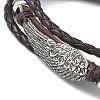 PU Leather & Waxed Cords Triple Layer Multi-strand Bracelets BJEW-G709-05A-2