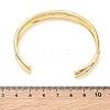Brass Micro Pave Cubic Zirconia Cuff Bangles for Women BJEW-A172-03G-5