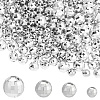280Pcs 4 Styles Faceted Round Plated Acrylic Beads PACR-PA0001-07-1