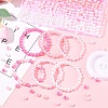 100Pcs 4 Colors Spray Painted ABS Plastic Imitation Pearl Beads OACR-FS0002-09A-8