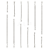 12Pcs 6 Styles 201 Stainless Steel & 304 Stainless Steel Box Chains Chain Extender FIND-UN00028-02-1