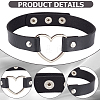 2Pcs 2 Styles Punk Rock Style PU Leather Necklaces NJEW-CL0001-27-6