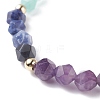 Chakra Theme Natural Stone Beads Stretch Bracelets for Girl Women BJEW-JB07244-4