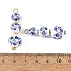 Printed Handmade Porcelain Pendants PALLOY-JF06051-3