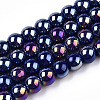 Electroplate Opaque Glass Beads Strands LS-GLAA-T032-P6mm-AB03-1