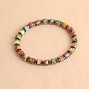 Vintage Natural Dyed Imperial Jasper & Synthetic Non-magnetic Hematite Beads Stretch Bracelets for Women Men UH5548-1-1