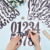 CRASPIRE 12 Sheets 3 Styles PVC Letter Number Adhesive Decorative Stickers DIY-CP0008-59A-3