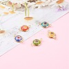 Handmade Millefiori Glass Links Connectors PALLOY-JF00628-5