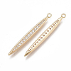 Brass Micro Pave Cubic Zirconia Pendants X-KK-T038-350G-2
