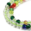 Transparent Gradient Color Glass Beads Strands GLAA-E044-01B-4