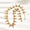 304 Stainless Steel Spiked Cone Link Chain Necklaces for Women NJEW-G192-01G-2