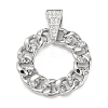 Rack Plating Brass Micro Pave Cubic Zirconia Pendants KK-M021-08P-1