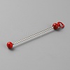 Iron Bar Beadable Keychain for Jewelry Making DIY Crafts IFIN-SZC0005-01A-07-2