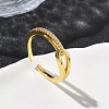Brass Micro Pave Cubic Zirconia Finger Rings RJEW-H258-07G-1