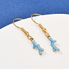 Ocean Series 304 Stainless Steel Enamel Dangle Earrings EJEW-K017-01G-G-2