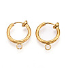 PVD Vacuum Plating 316 Surgical Stainless Steel Clip-on Hoop Earrings STAS-S101-13mm-01G-1