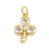 Brass Micro Pave Cubic Zirconia Charms KK-H525-02B-G-1