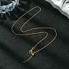 1mm Rack Plating Brass Column Link Chain Adjustable Slider Necklaces for Women Men MAK-L044-53G-3