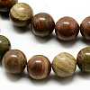 Natural Red Rainbow Jasper Beads Strands G-Q462-49-6mm-2